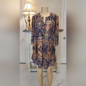 R&B Collection Size M Animal Print Tunic Dress